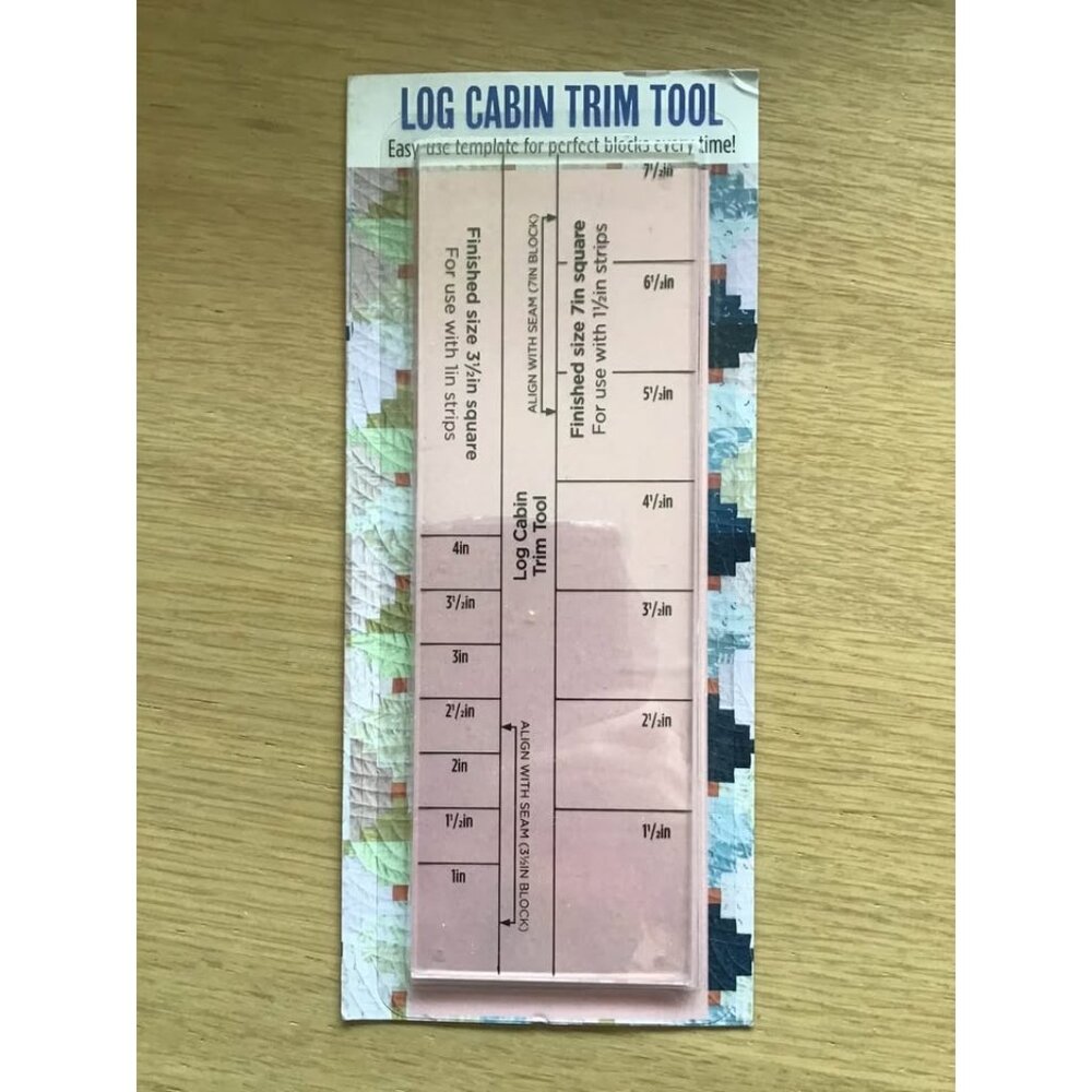 Log Cabin Trim Tool for Quilting